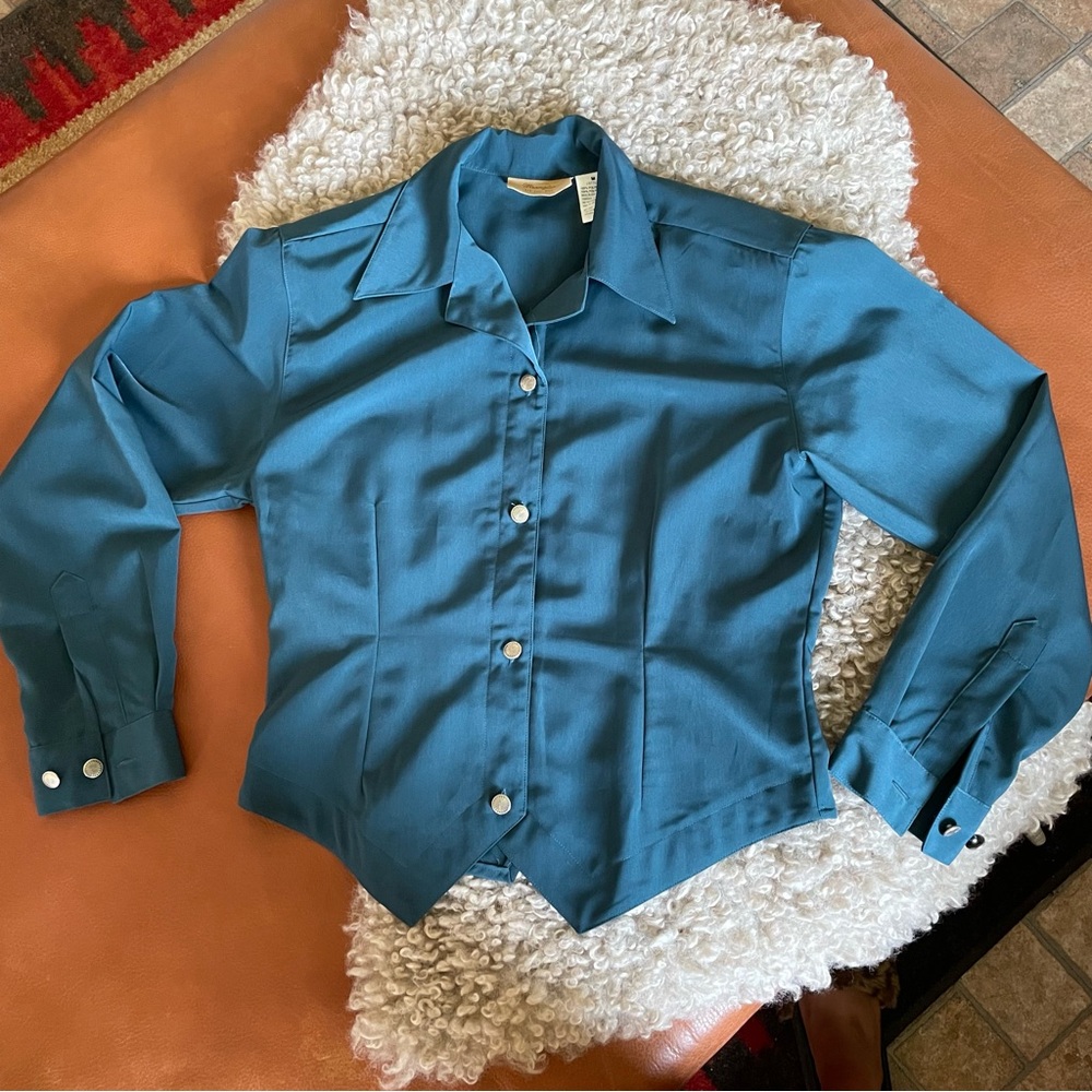 Fitted crop vintage western shirt